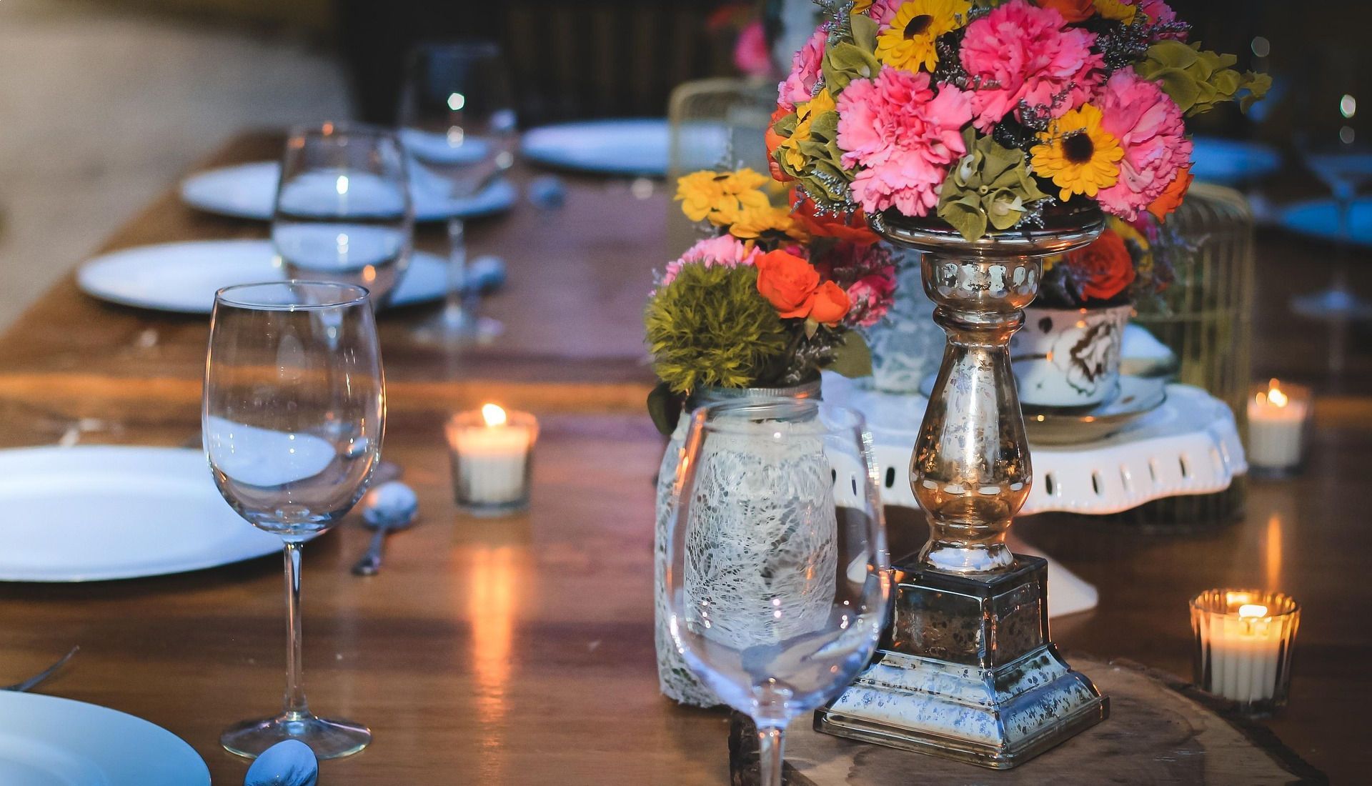 Art floral : Table en fête Art floral : Table en fête